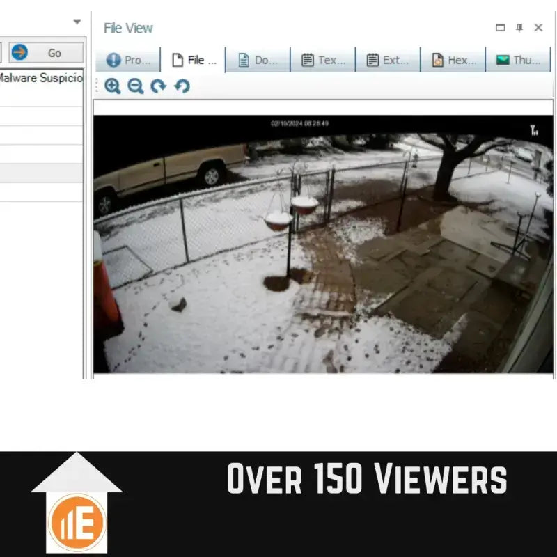 Überwaching von Beweisdaten in Schneeanordnung mit E3:COMPUTER Forensik-Tool, über 150 Betrachter
