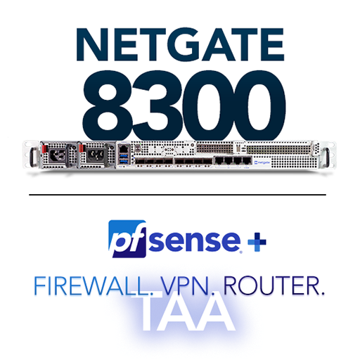 Netgate 8300 TAA mit pfSense Plus: Firewall, VPN und Router in TAA-konformer Ausführung