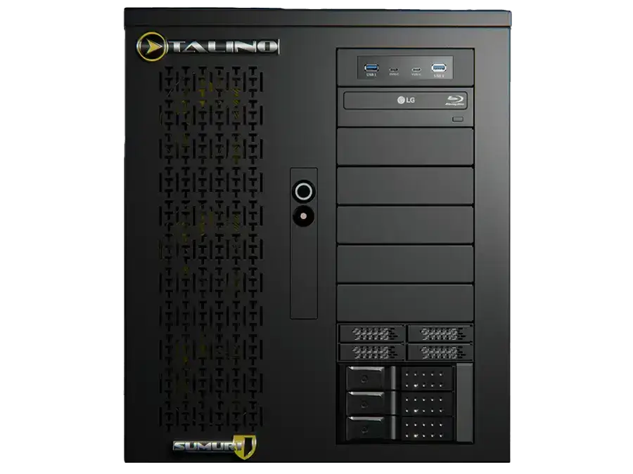 Sumuri TALINO KA-1002 Computergehäuse, Vorderansicht in Schwarz
