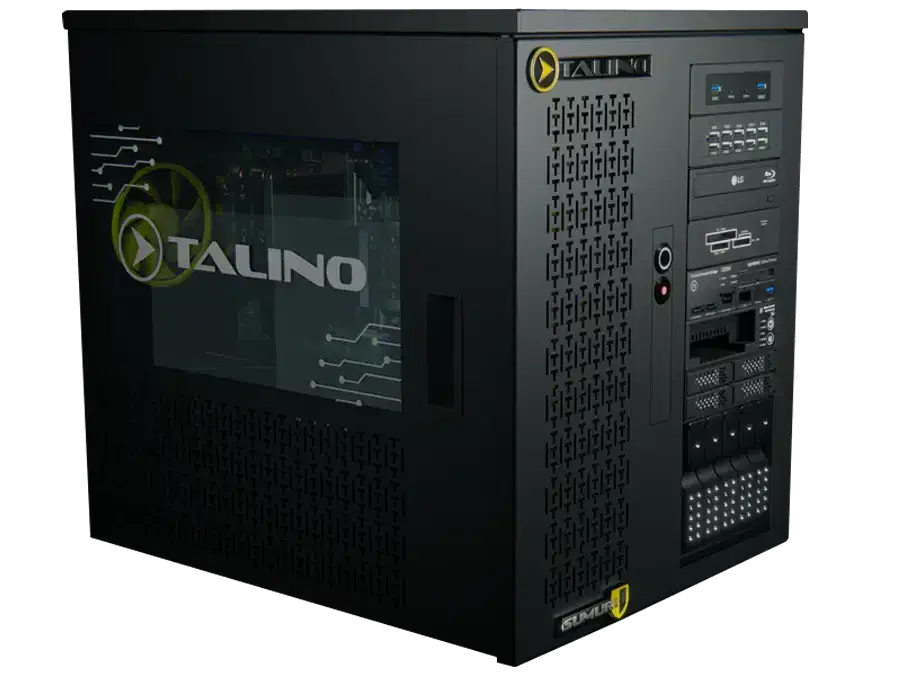 SUMURI TALINO KA-VIZ Computer in Schwarz, seitliche Ansicht