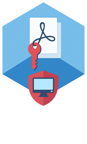 Logo von Advanced PDF Password Recovery zeigt einen Schlüssel und ein PDF-Symbol für PDF-Schutzentfernung und Passwortwiederherstellung.