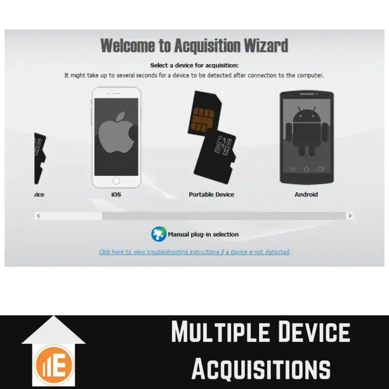 E3:MOBILE Geräteerfassungsassistent, unterstützt iOS, tragbare Geräte und Android, End-to-End DFIR und digitale Untersuchungen