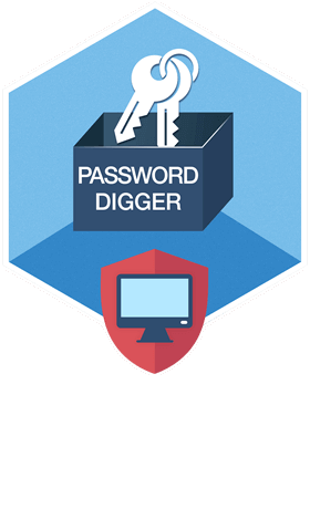 Elcomsoft Password Digger Logo – macOS-Schlüsselbund entschlüsseln und benutzerdefinierte Wörterbücher für die Passwort-Wiederherstellung erstellen.