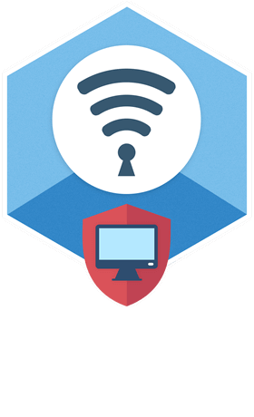 Logo von Elcomsoft Wireless Security Auditor mit WLAN-Symbol und Computer-Schutzschild