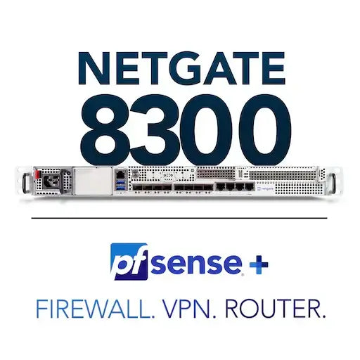 Netgate 8300 pfSense+ Firewall, VPN, Router in Deutsch für hohe Sicherheitsstandards.