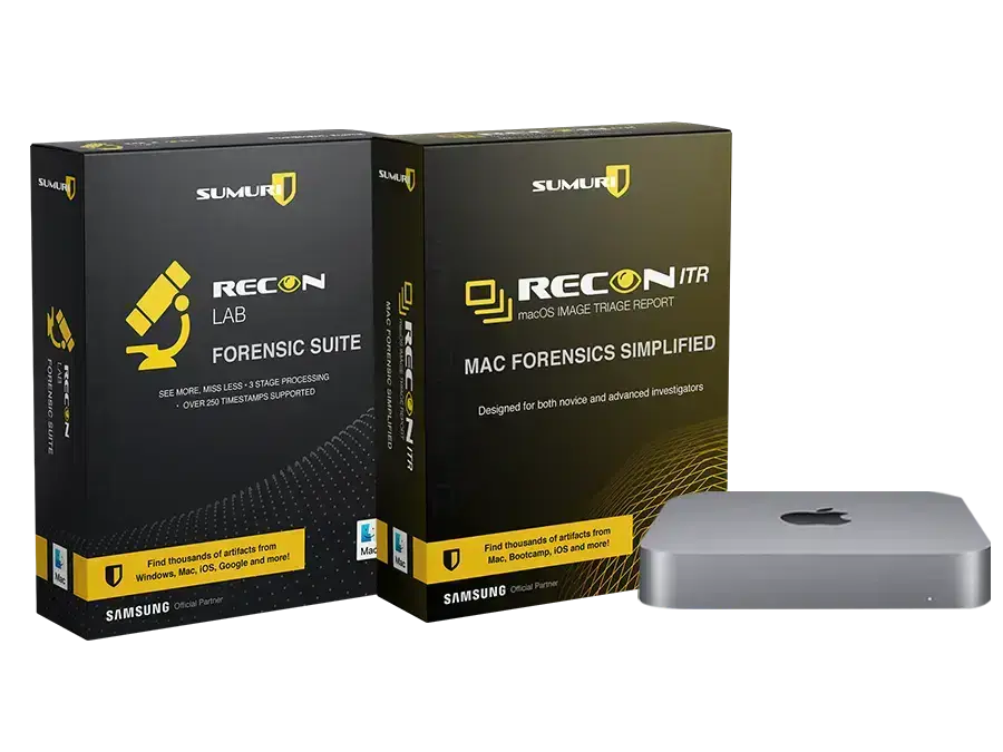 RECON ITR und RECON LAB inkl. Mac Mini mit Apple Silicon M2-Chip, Forensik-Software für Mac-Analyse und -Untersuchungen