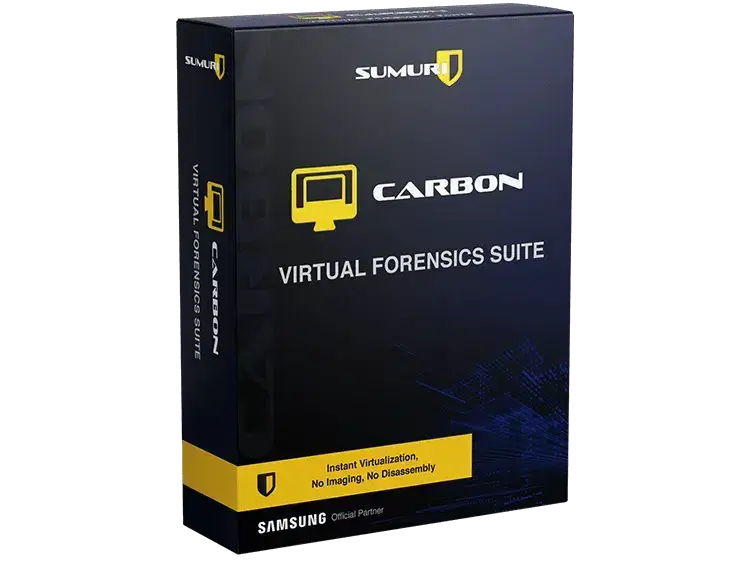 SUMURI CARBON Virtual Forensics Suite Verpackung mit sofortiger Virtualisierung und ohne Imaging oder Demontage