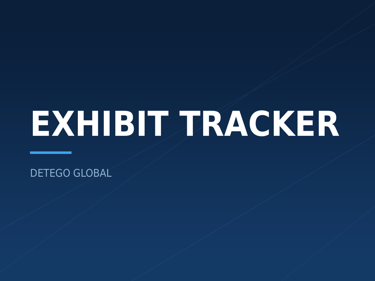 DETEGO Exhibit Tracker