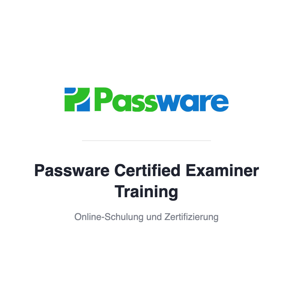 Passware Certified Examiner Online Training